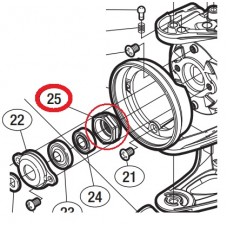 Гайка ротора (Rotor nut for spacer bearing) от Shimano Stella 07/10/14/18 (FE\FD\FI\FJ)
